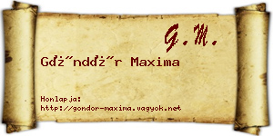 Göndör Maxima névjegykártya